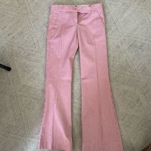 Theory narrow flare leg in cherry/light pink micro stripe!